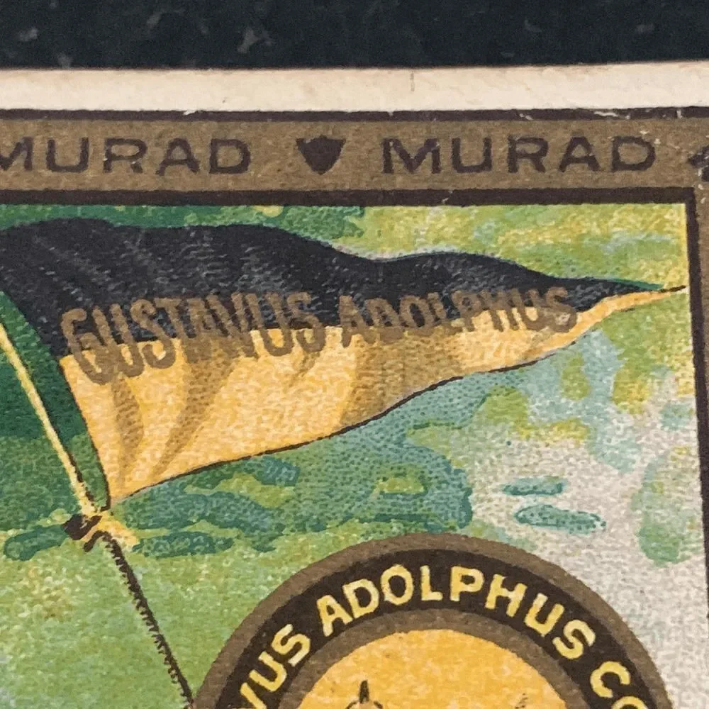 Rare 1910 Gustavus Adolphus Murad College Trading Card - Tennis Motif